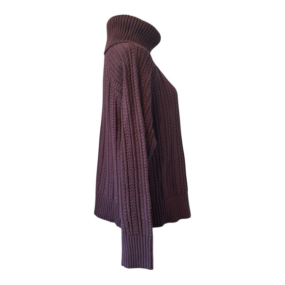 Studio Park x Shawn Killinger Purple Wine Cable Knit Turtleneck Sweater S - Picture 5 of 7